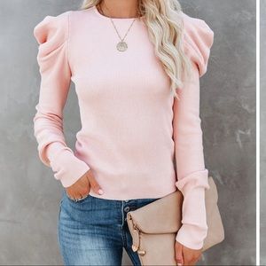 Vici Boutique Puff Sleeve Sweater